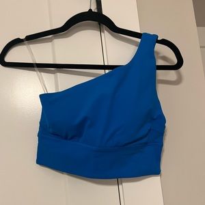 Lululemon asymmetrical bra c/d size 6 poolside blue